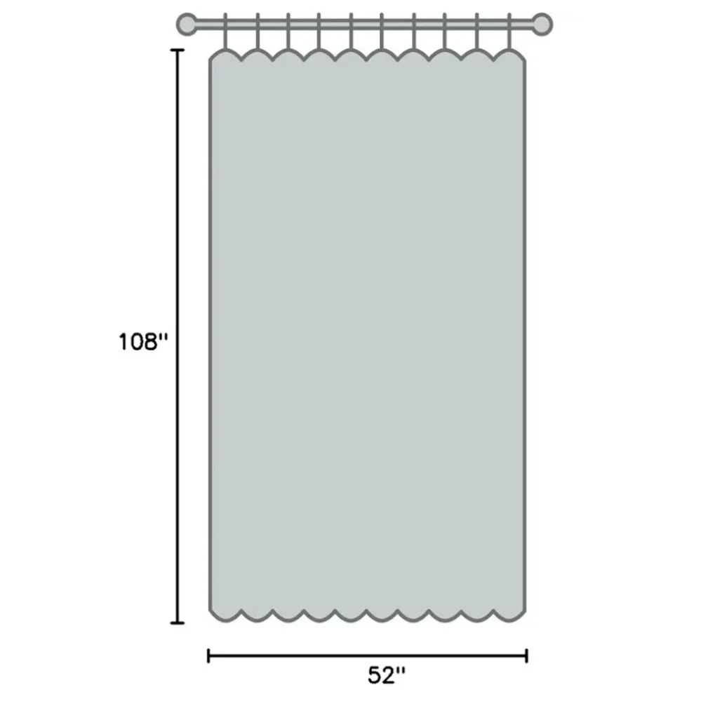 NWT! H Versailtex Elegant White Linen Curtains set of 2 panels 52 x 108